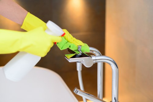 Carpet cleaners preparing a transparent quote for a Hammersmith home